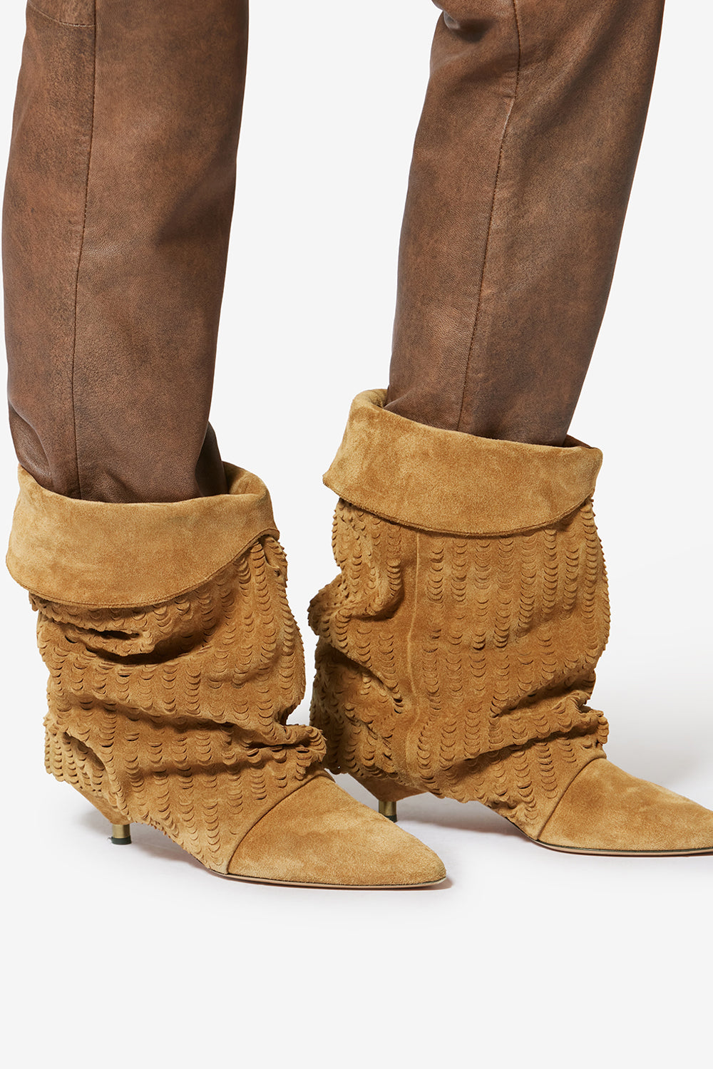 Stivali edrik in pelle - Cognac - Woman - 5