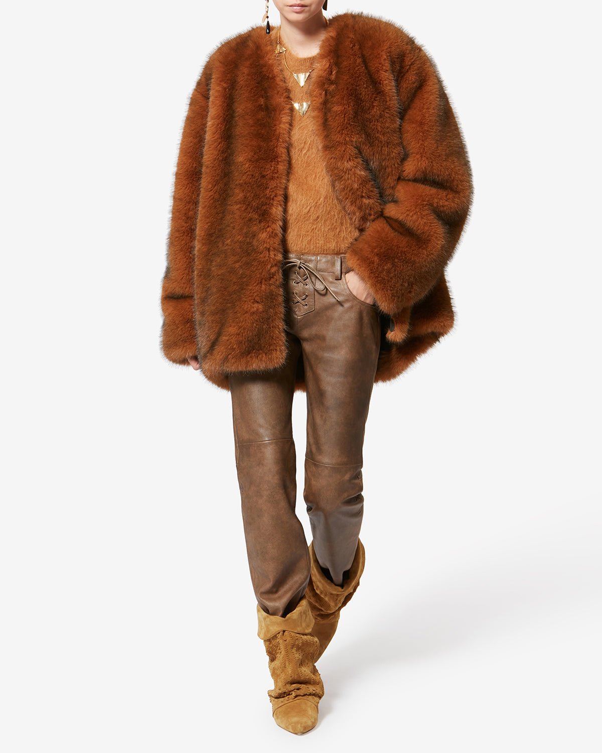 Edrik レザーブーツ - Cognac - Woman - 6