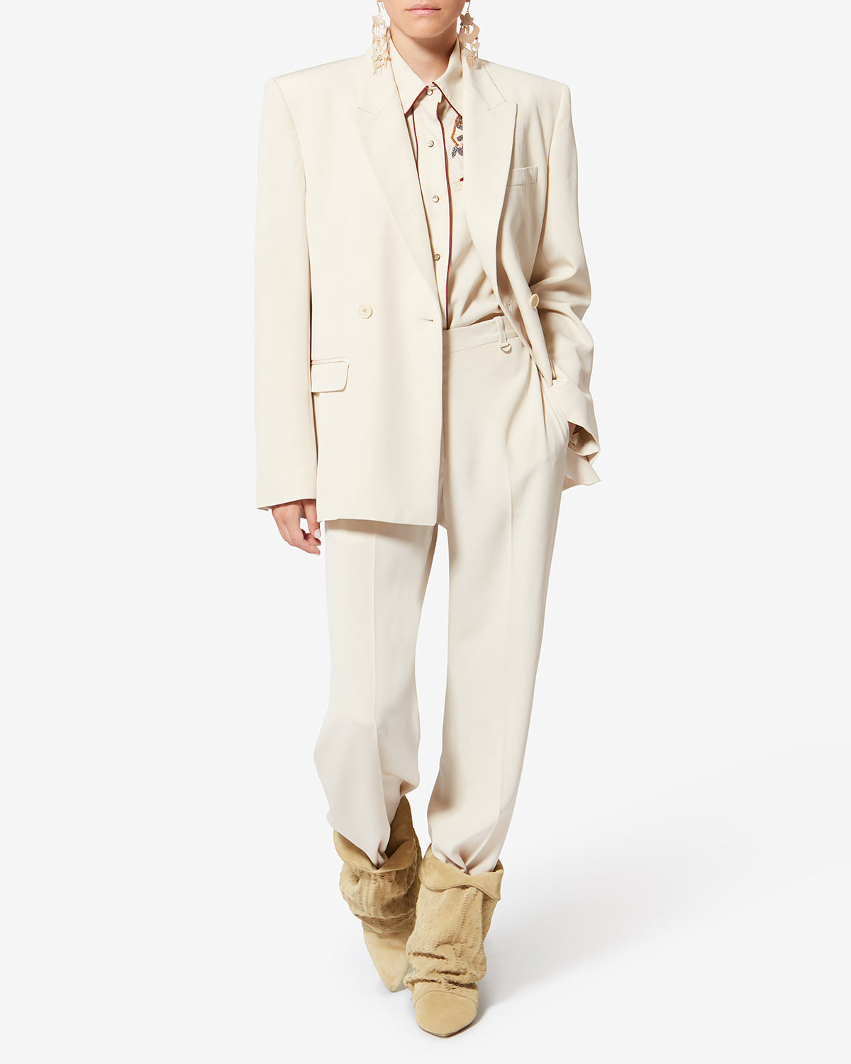 Botas edrik de cuero suave - Deep beige - Woman - 6