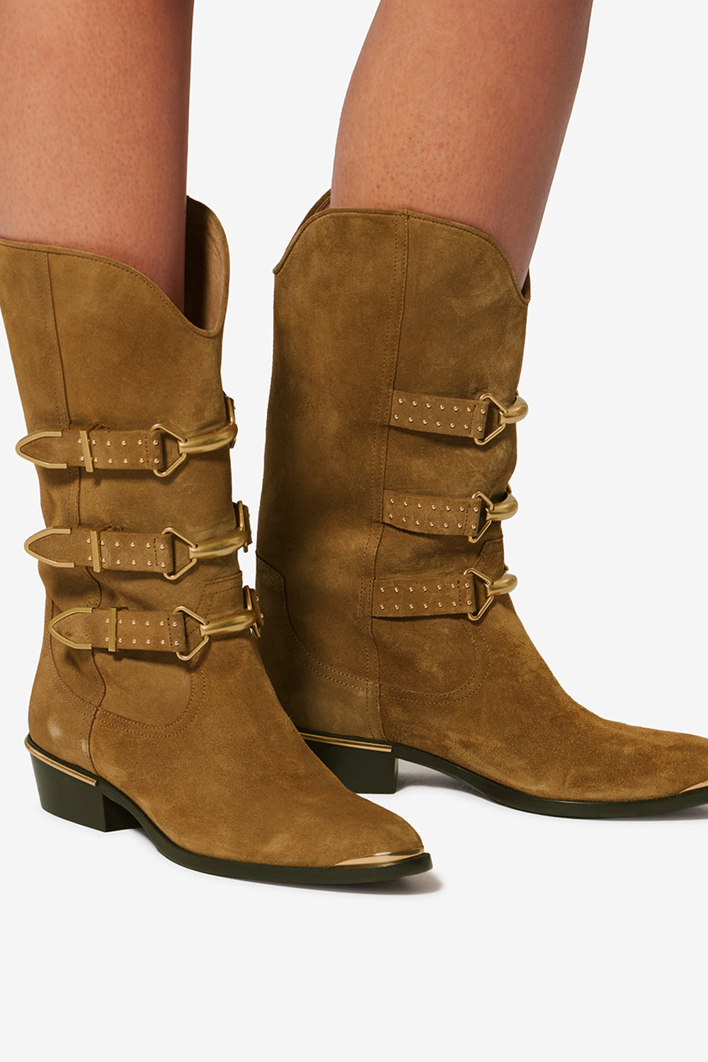 Botas bajas mexia de ante - Taupe - Woman - 5