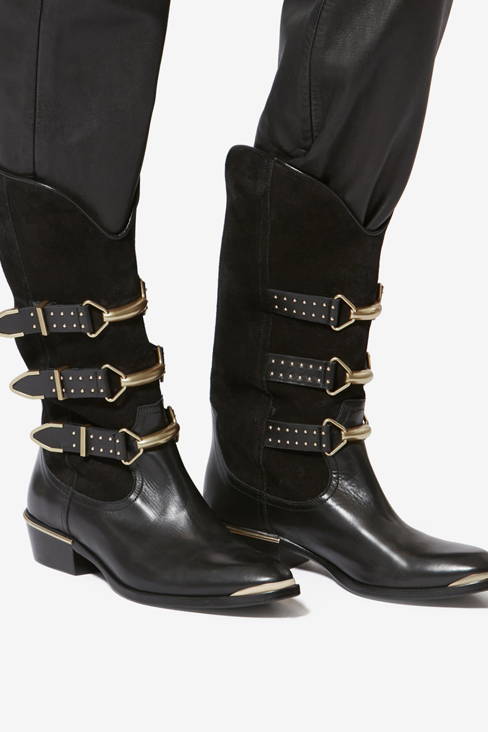 Botas bajas mexia de ante - Negro - Woman - 5