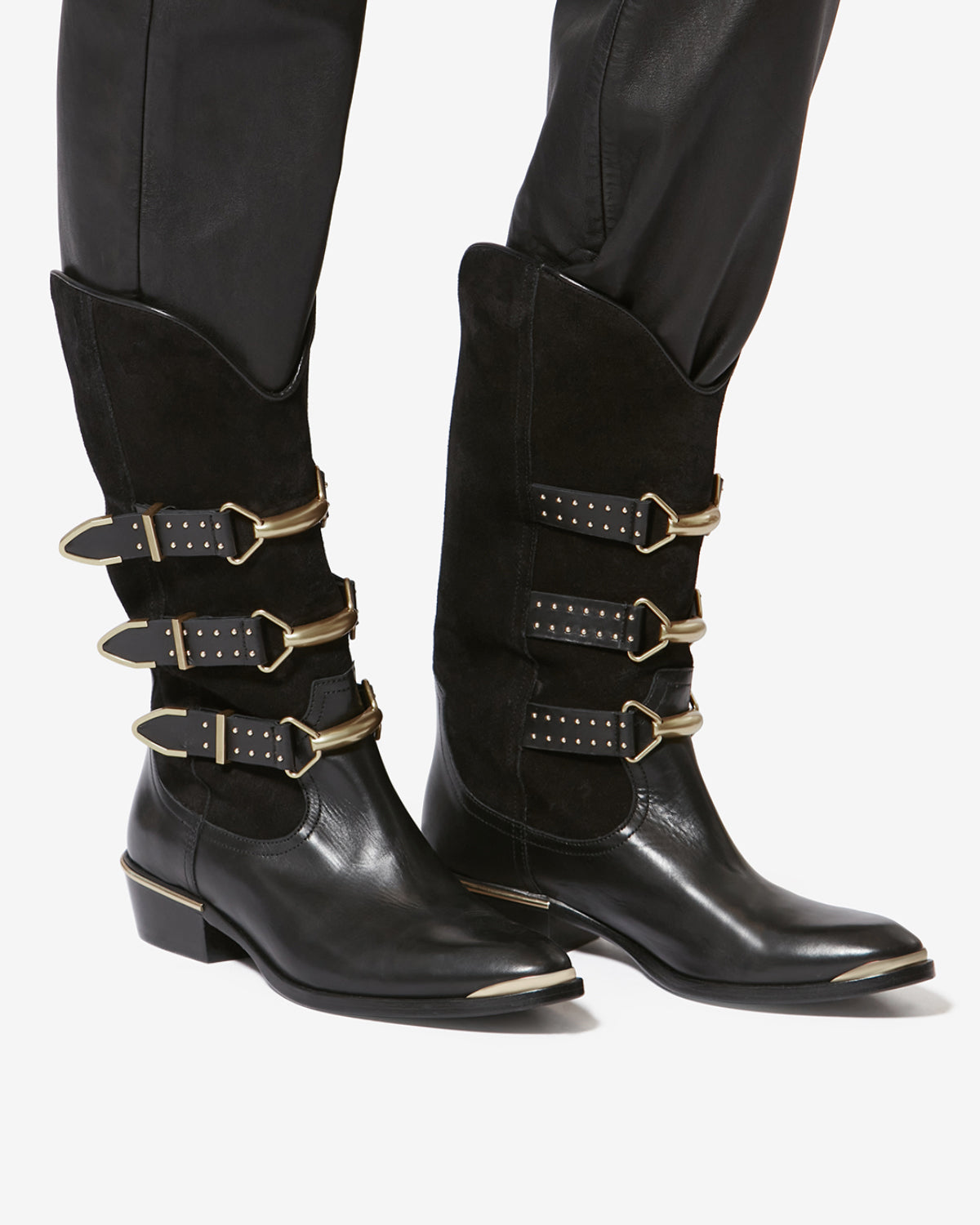 Botas bajas mexia de ante - Negro - Woman - 5