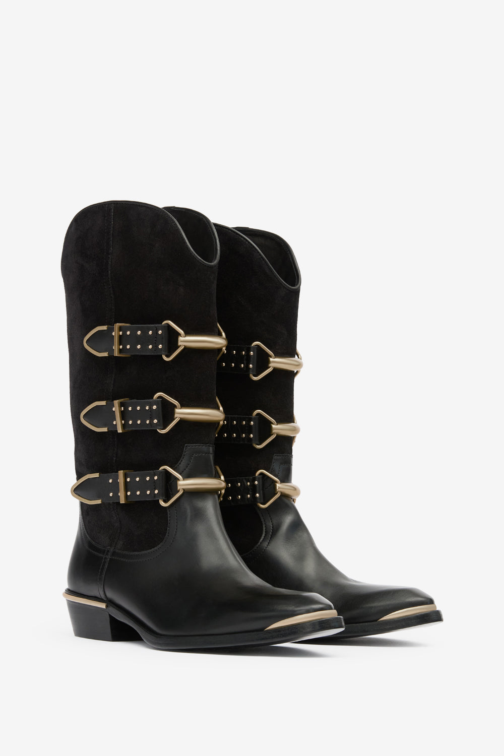 Botas bajas mexia de ante - Negro - Woman - 3