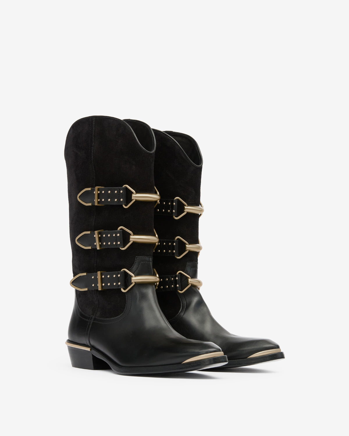 Botas bajas mexia de ante - Negro - Woman - 3