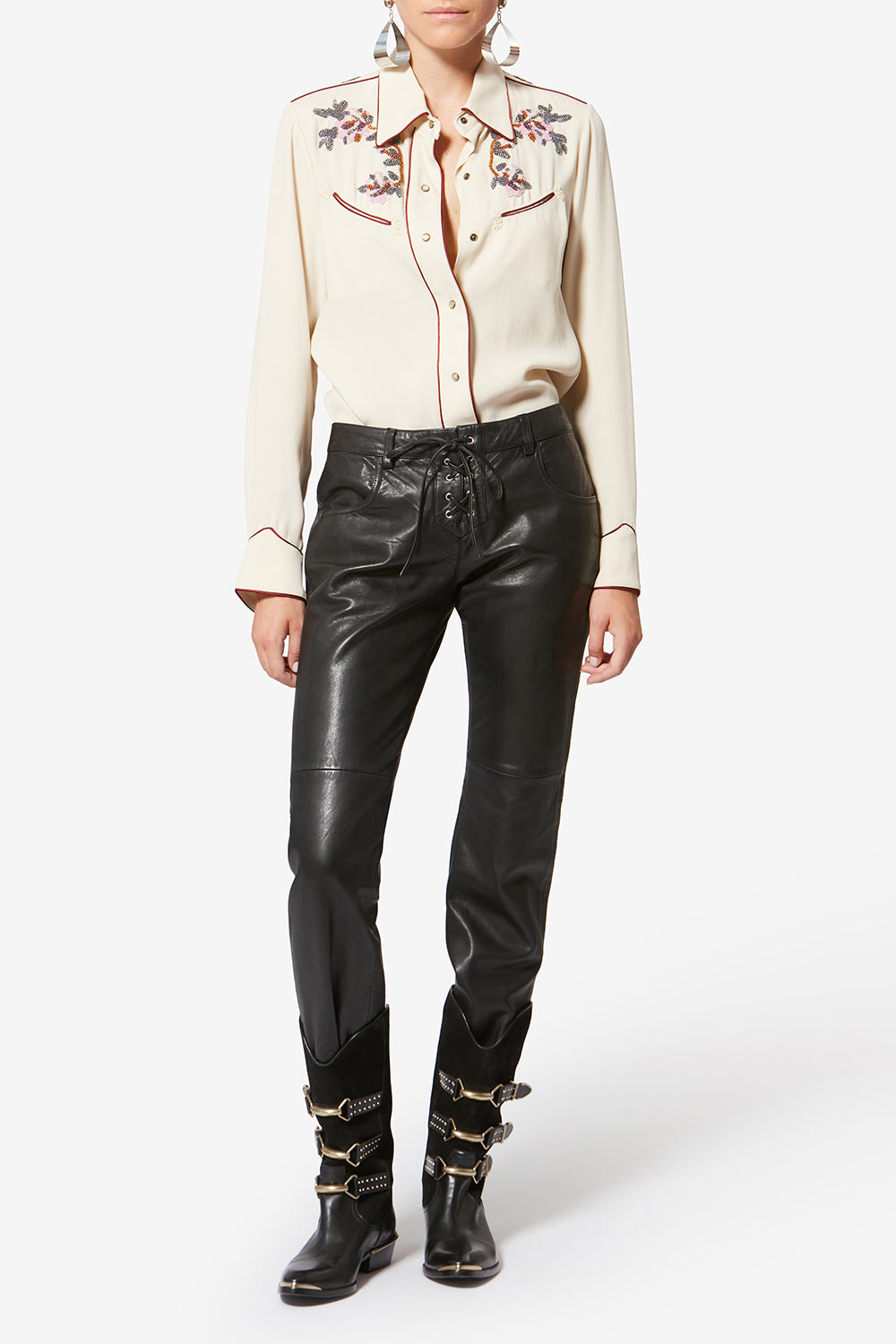 Botas bajas mexia de ante - Negro - Woman - 6