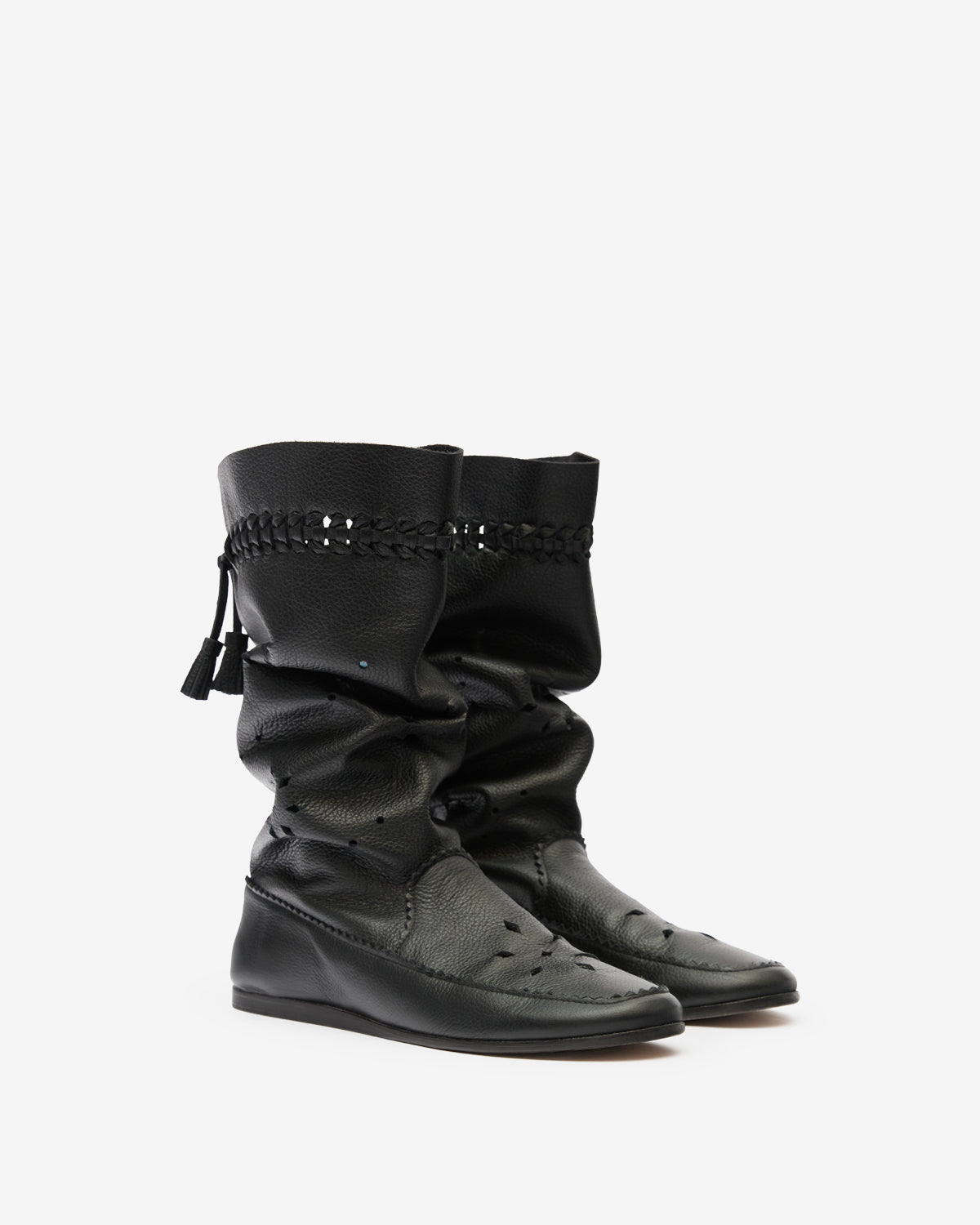Welky suede leather boots - Black - Woman - 3