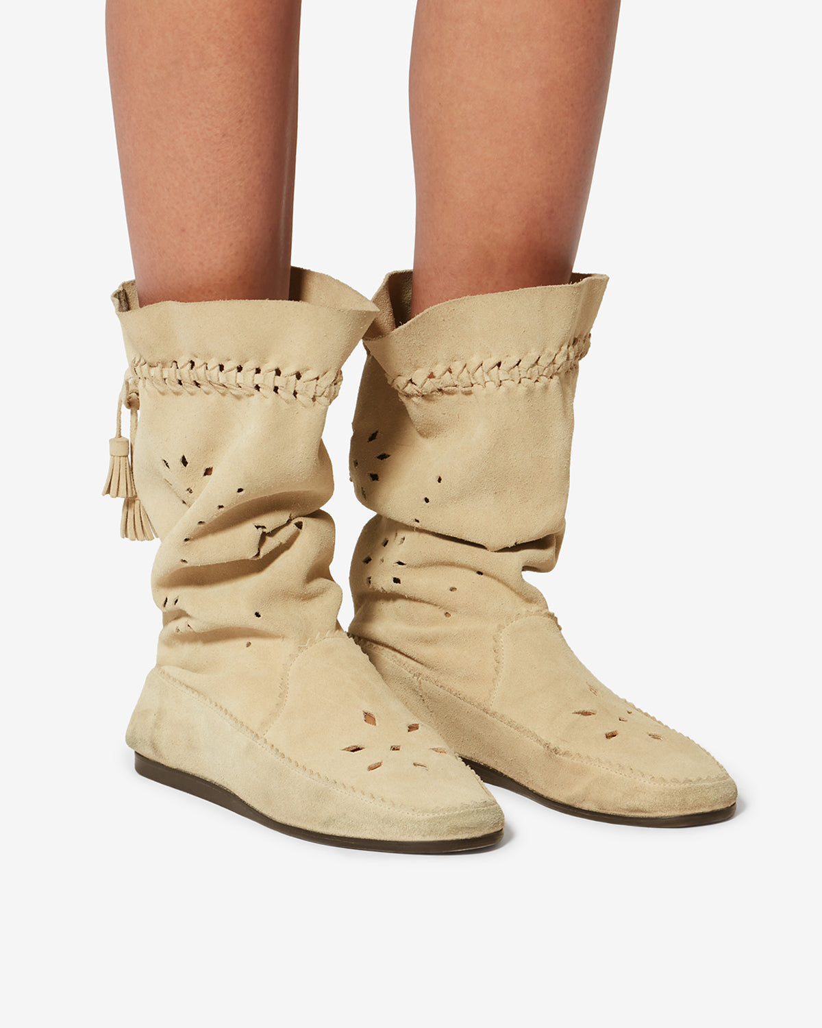 Welky suede leather boots - Sand - Woman - 5