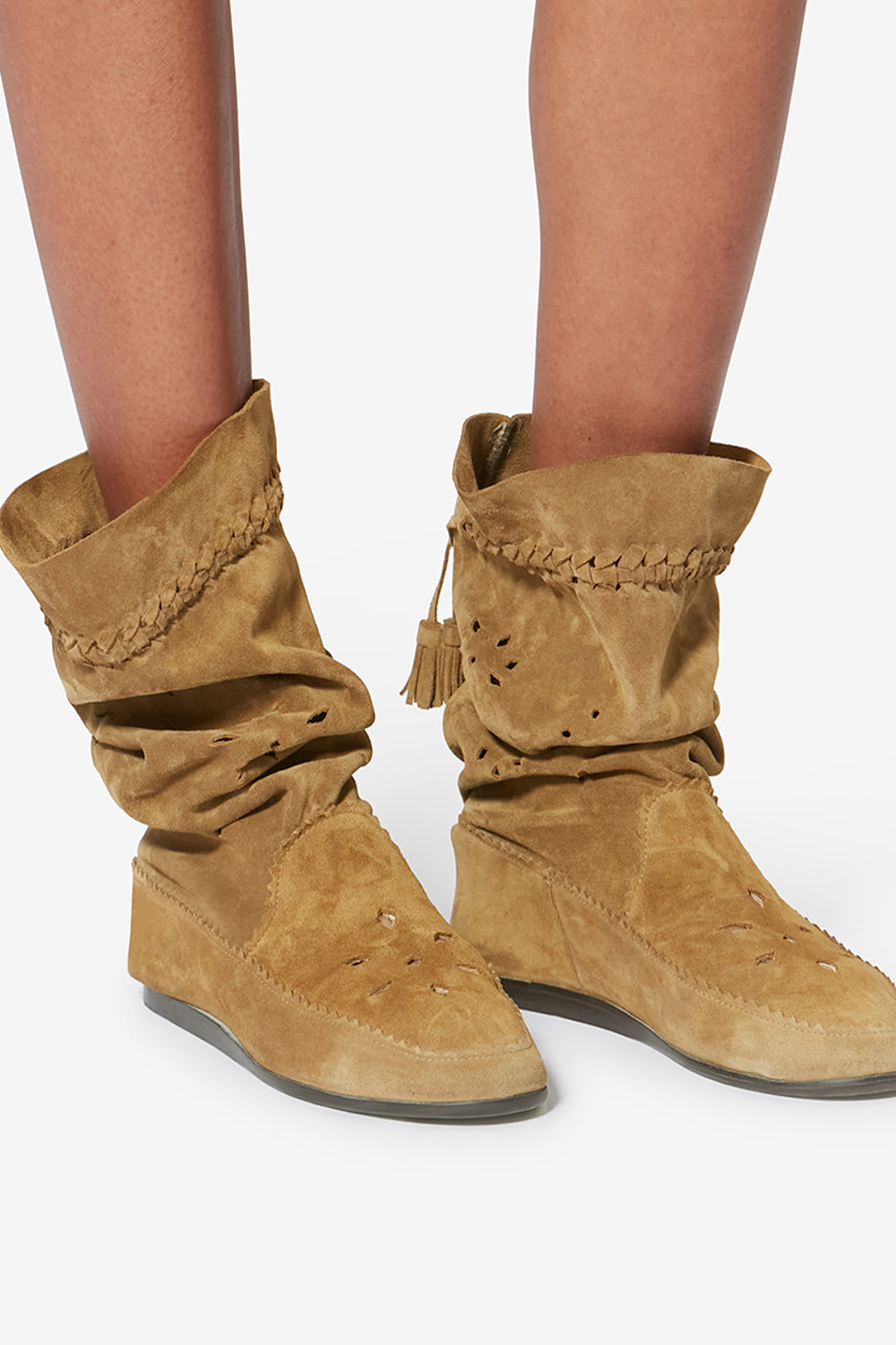 Welky suede leather boots - Taupe - Woman - 5