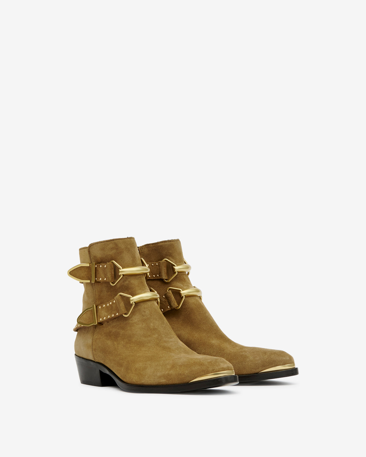 Botas bajas zalya de cuero suave - Taupe - Woman - 3