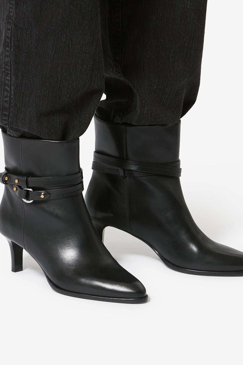 Meyli leather boots - Black - Woman - 5