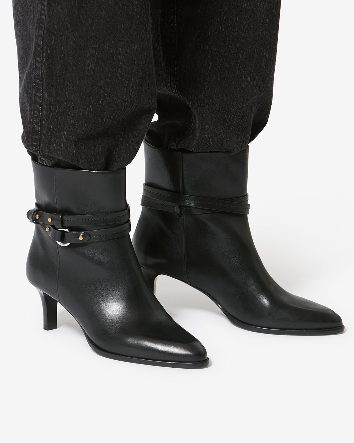 Botas meyli de cuero suave - Negro - Woman - 5