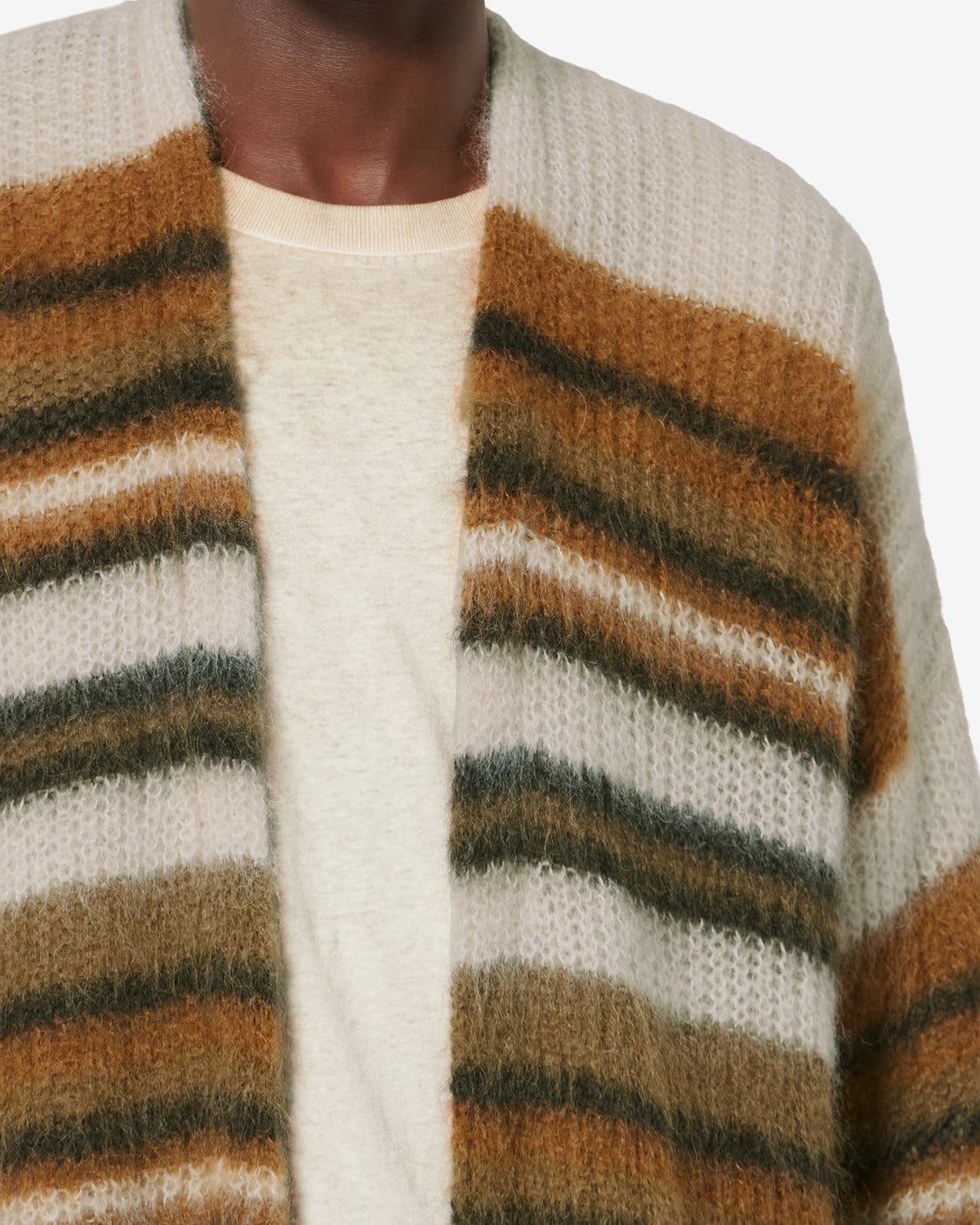 DANAH CARDIGAN Man Ecru/Camel | ISABEL MARANT Official online store