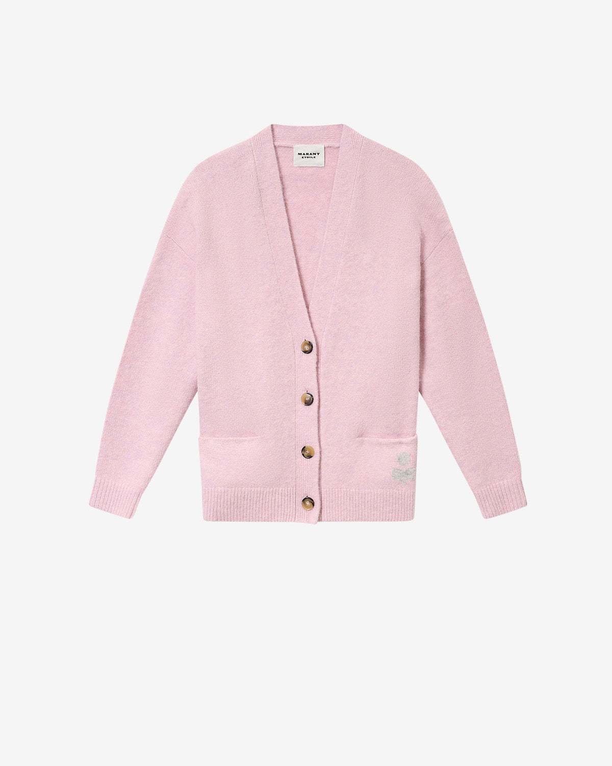 Strickjacke aus alpaka mit logo eborah - Mauve - Woman - 5