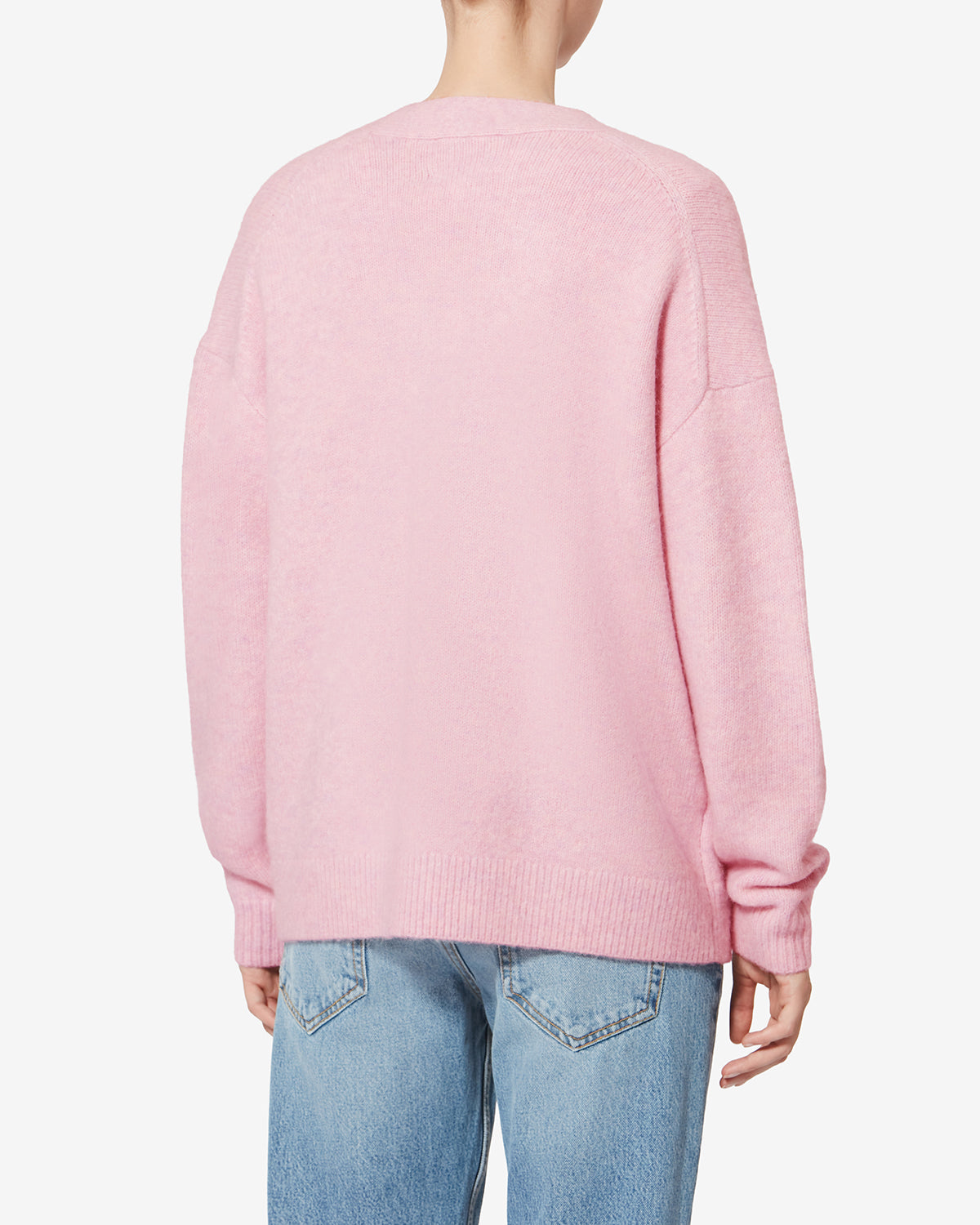 Strickjacke aus alpaka mit logo eborah - Mauve - Woman - 4