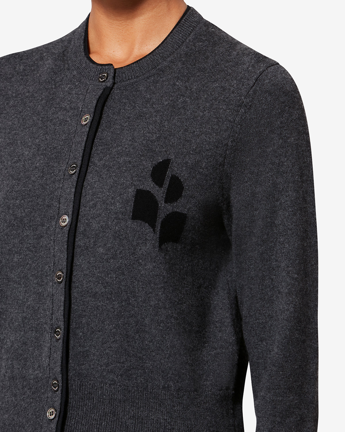 LONA CARDIGAN Woman anthracite-black | ISABEL MARANT Official