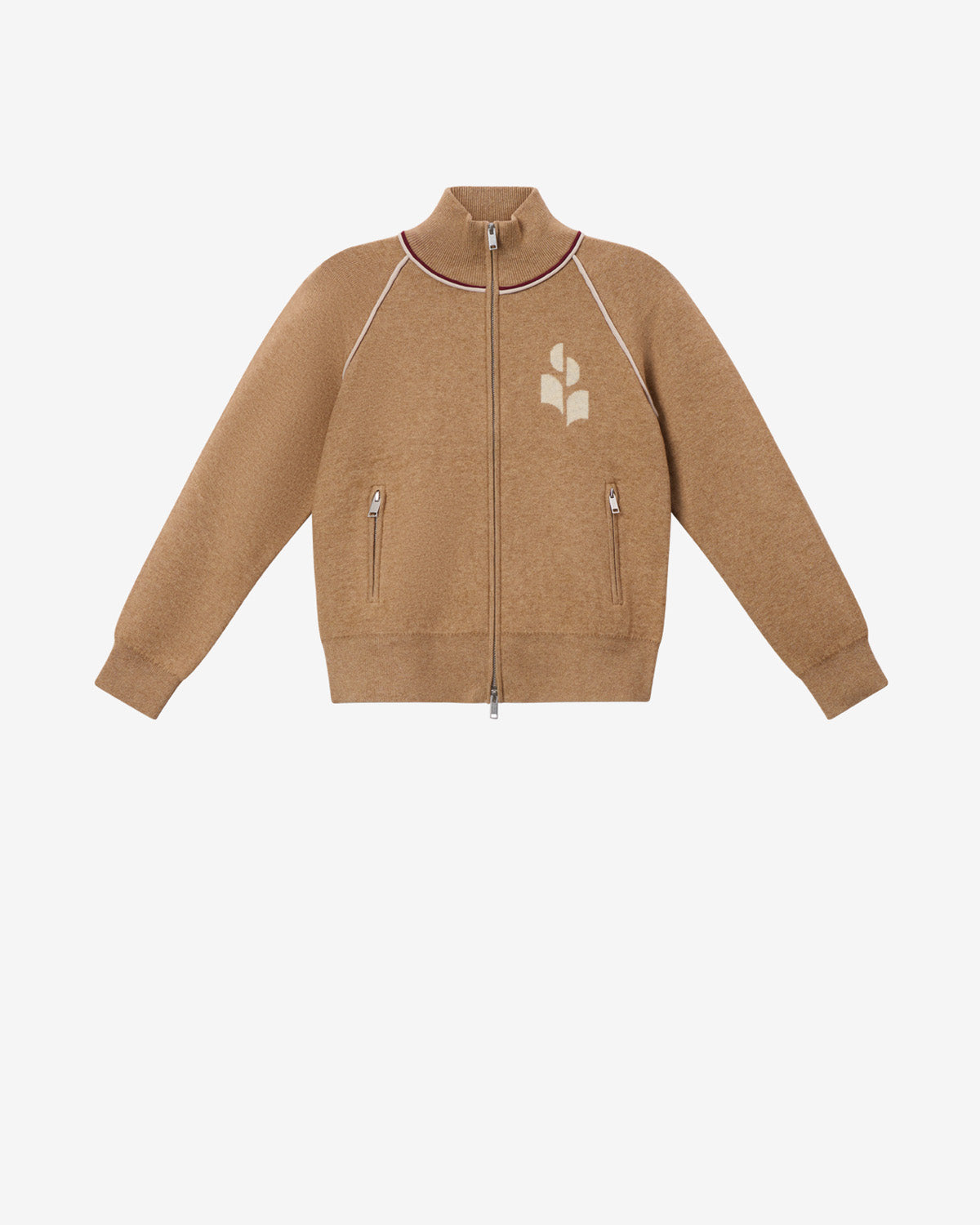 LANYA CARDIGAN Woman camel-light grey | ISABEL MARANT Official