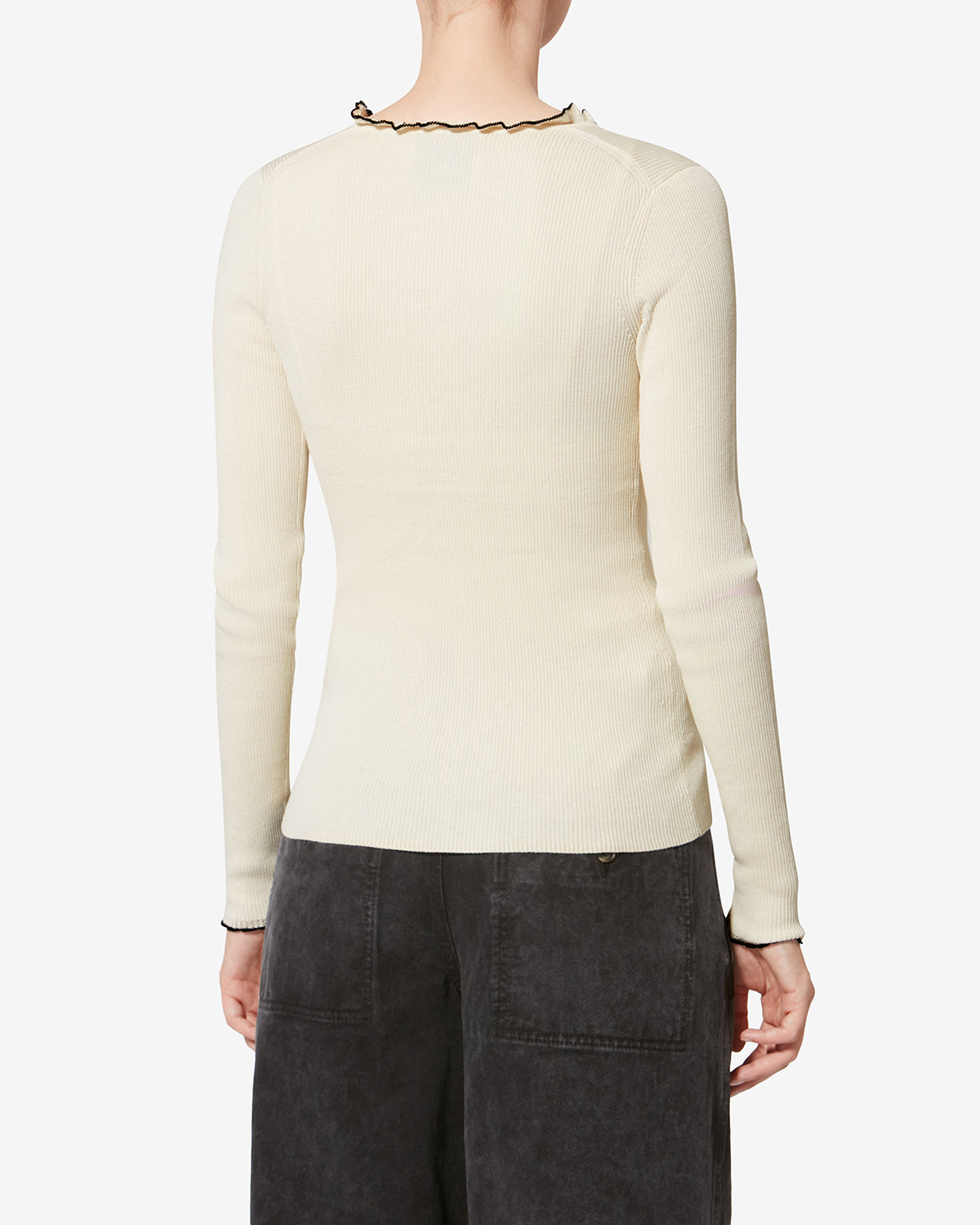 Izae cotton cardigan - Ecru - Woman - 4