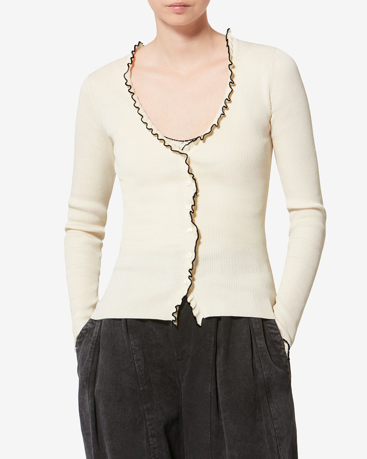 IZAE CARDIGAN Woman ecru | ISABEL MARANT Official online store