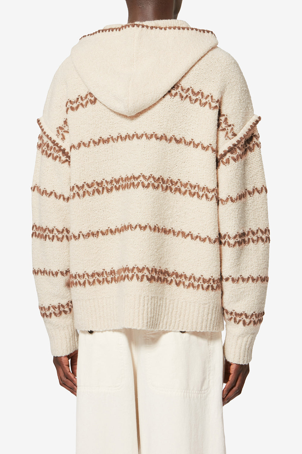 Cardigan en laine moulinée rolian - Écru-bronze - Man - 5