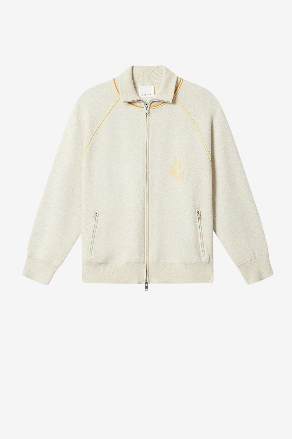 Sportlicher cardigan sergio aus strick - Light grey-light yellow - Man - 1