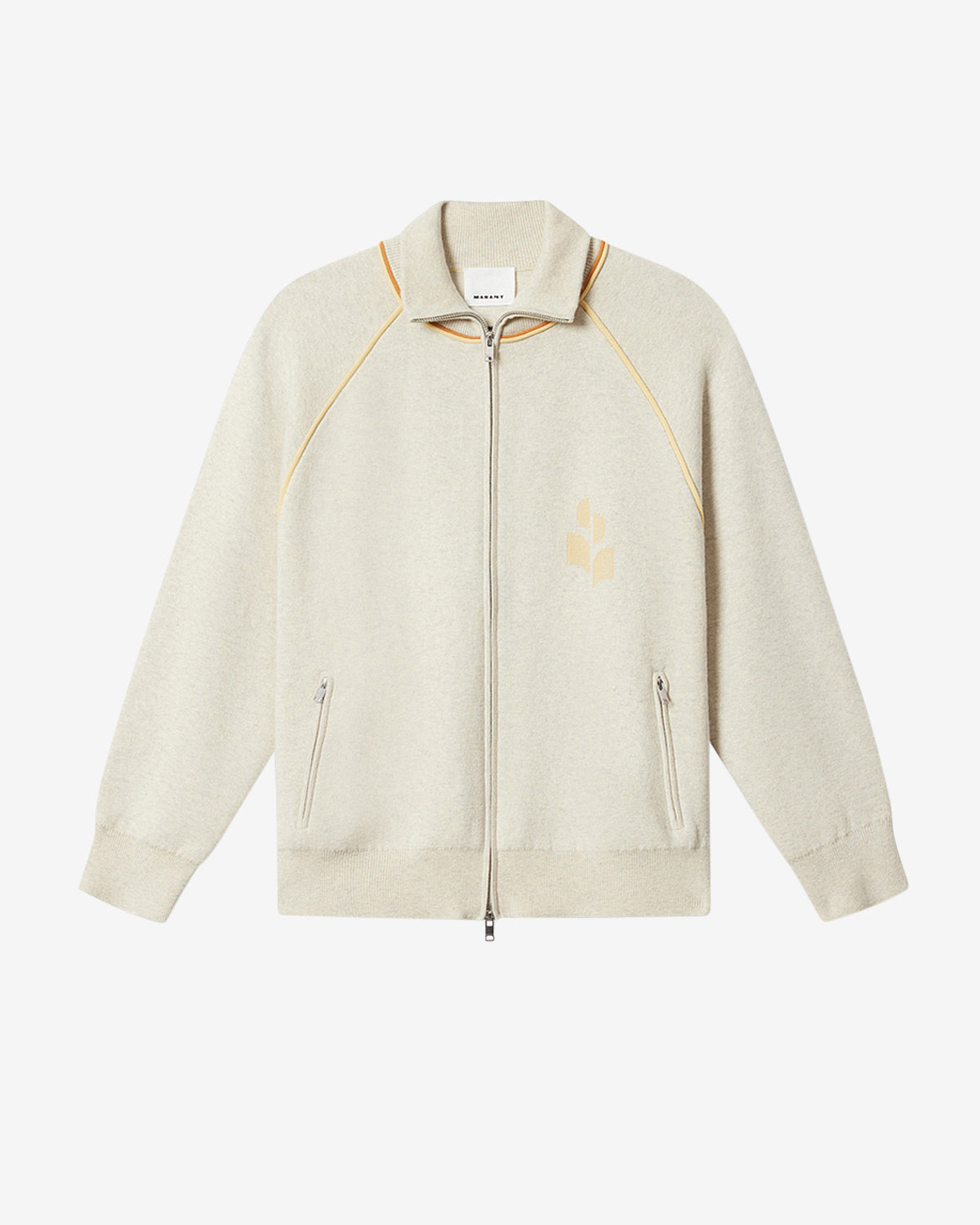 Cardigan sporty sergio in maglia - Light grey-light yellow - Man - 5