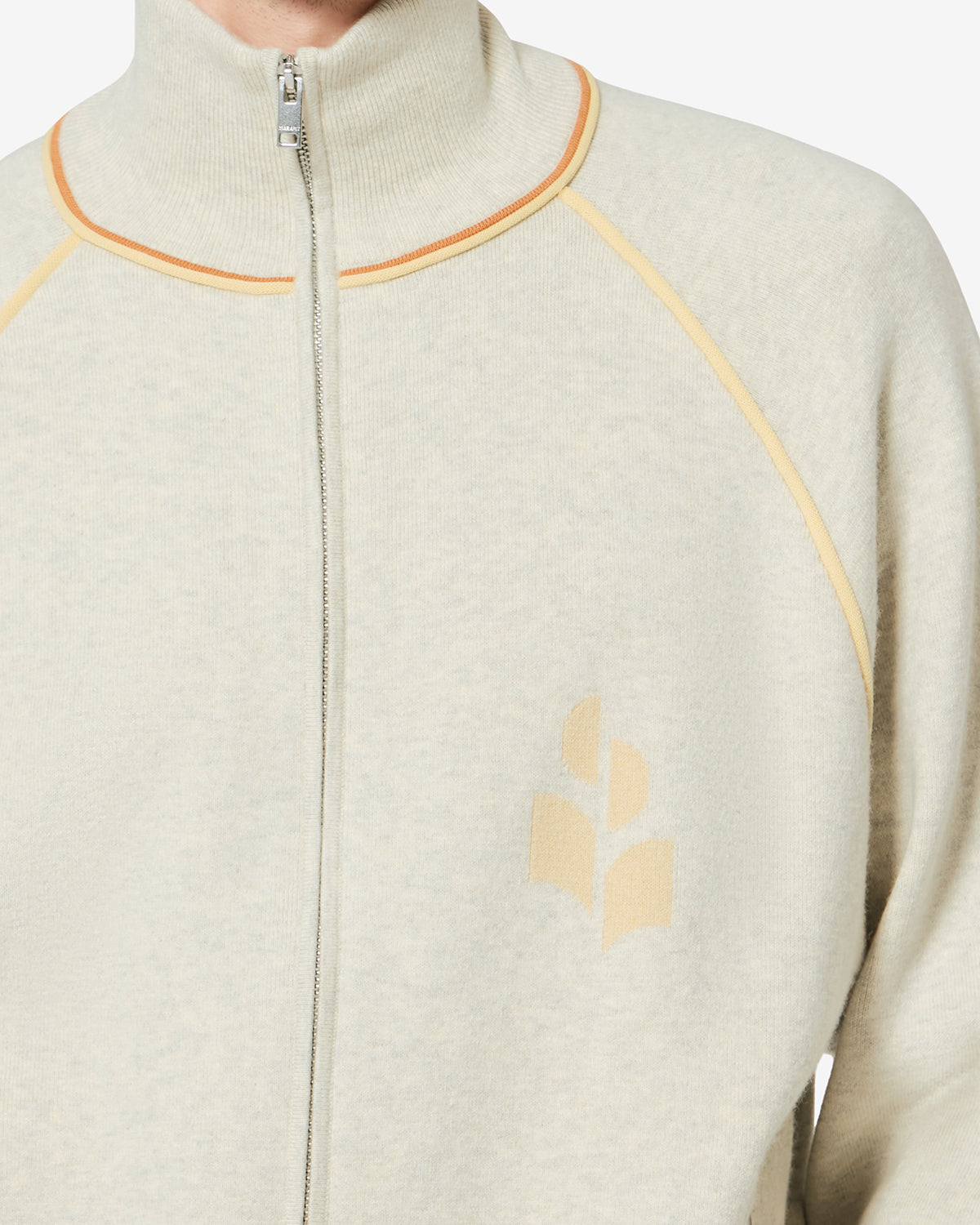 Cardigan sporty sergio in maglia - Light grey-light yellow - Man - 2