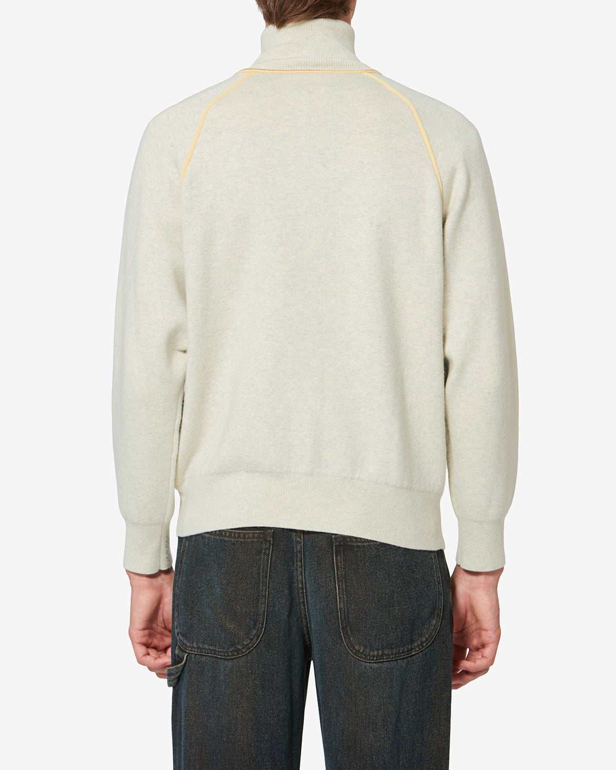 Cardigan sporty sergio in maglia - Light grey-light yellow - Man - 4