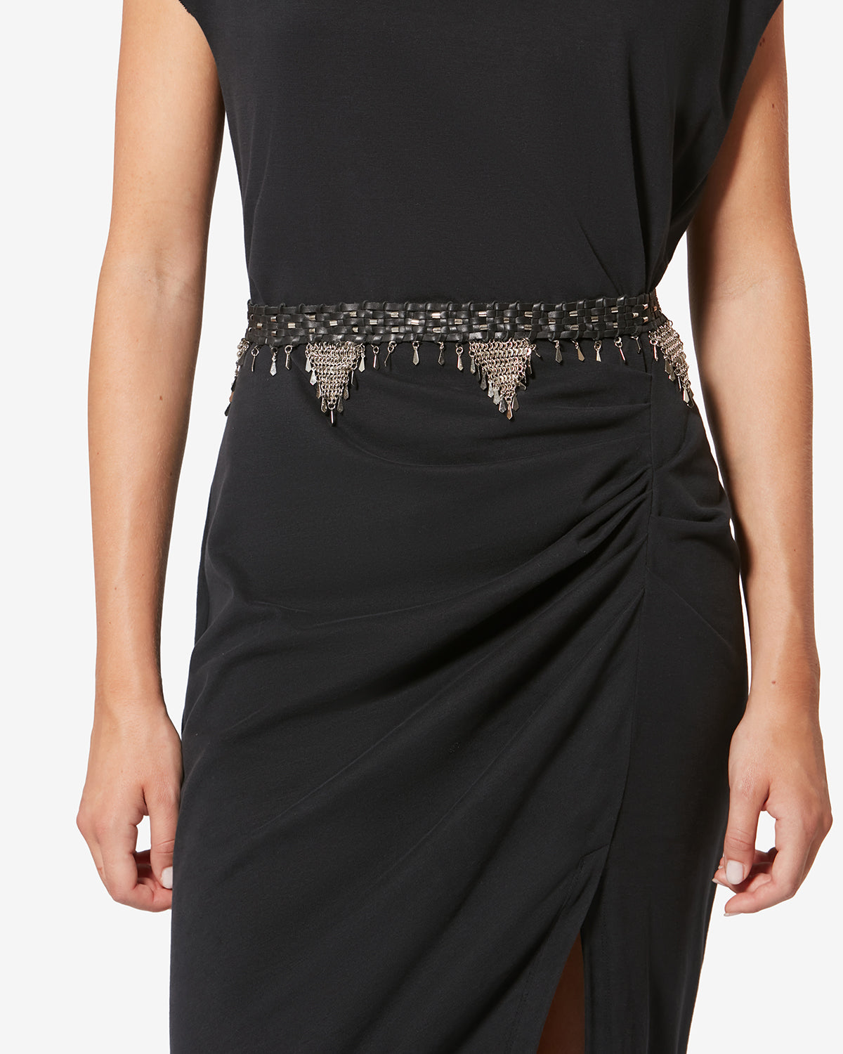 Esnia belt - Black and silver - Woman - 4