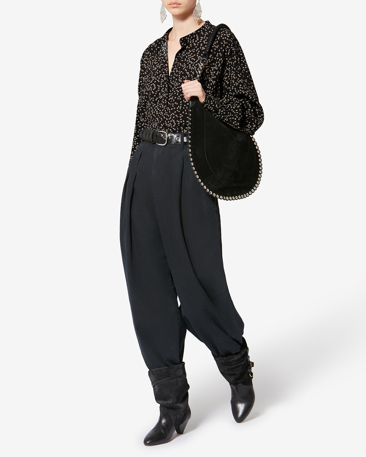 CATCHELL SHIRT Woman black | ISABEL MARANT Official online store