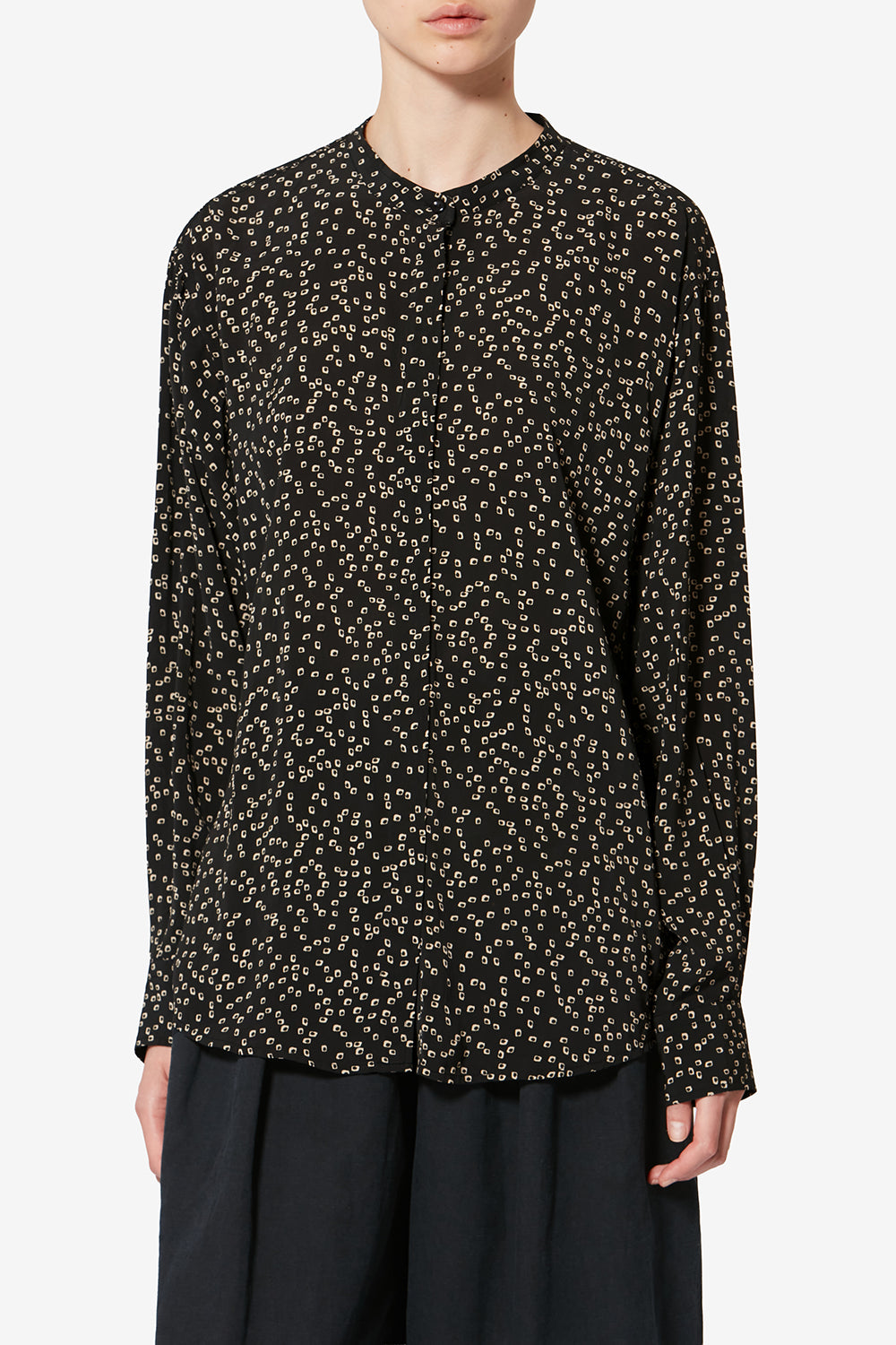 Blusa fluida catchell con estampado de origami - Negro - Woman - 4