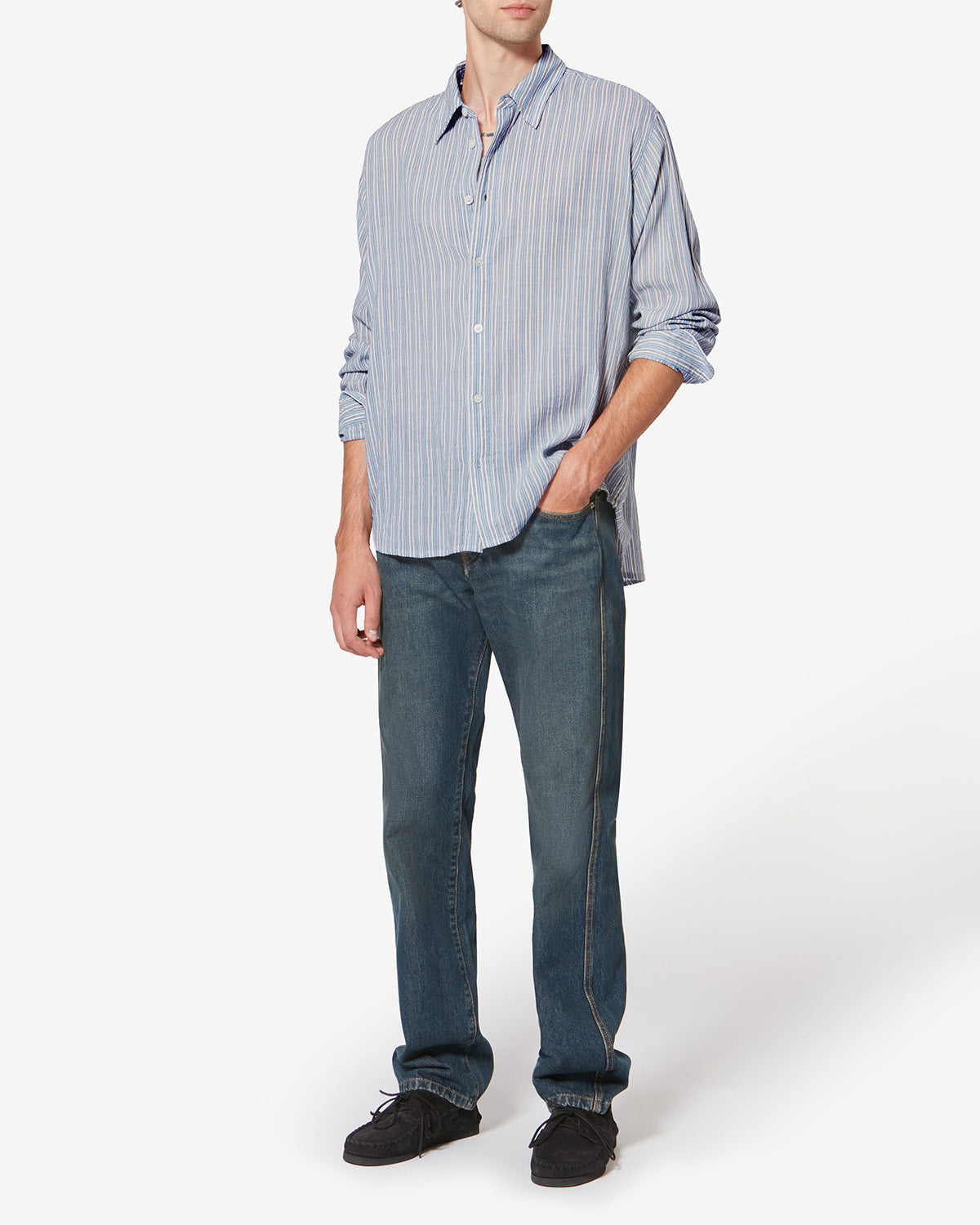 CYBILIO SHIRT Man blue | ISABEL MARANT Official online store