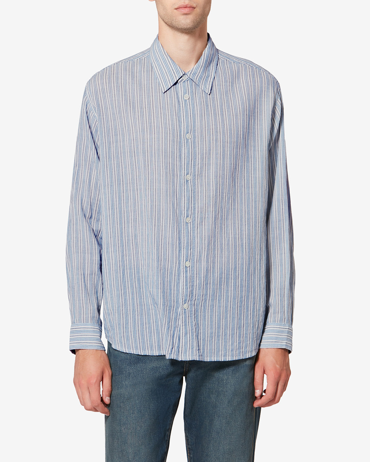 CYBILIO SHIRT Man blue | ISABEL MARANT Official online store
