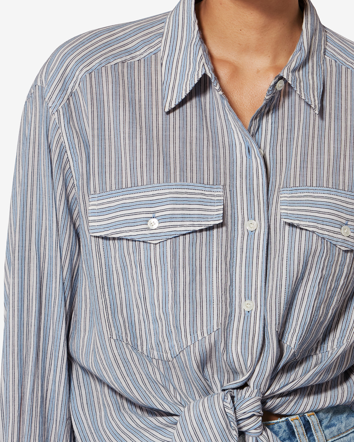 ISABEL MARANT デニムシャツ　ブルー　36 新品タグ付　plan c NATH SHIRT Woman blue | ISABEL MARANT Official online store