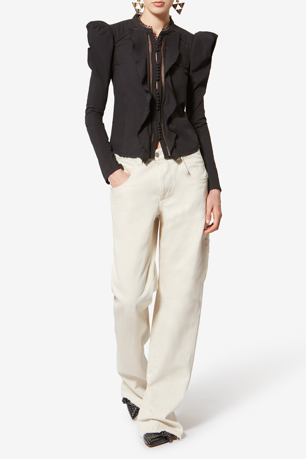 Camisa calina de algodón - Negro - Woman