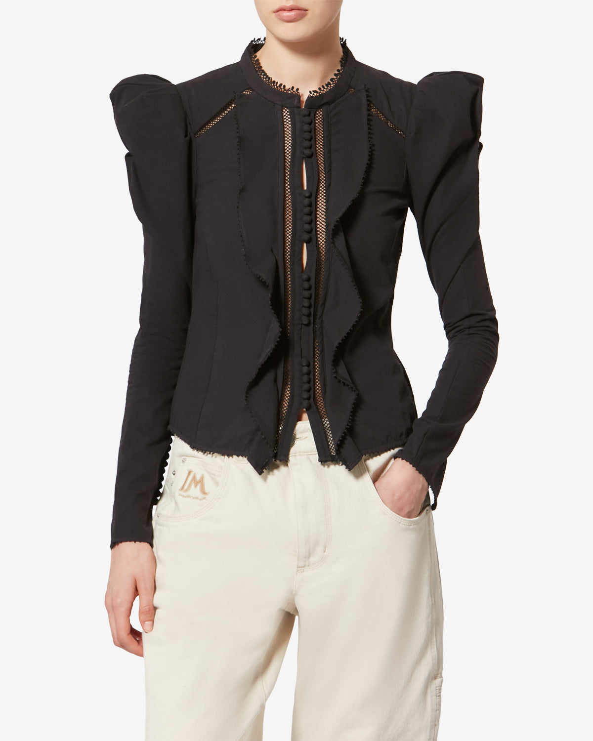 Camisa calina de algodón - Negro - Woman - 3