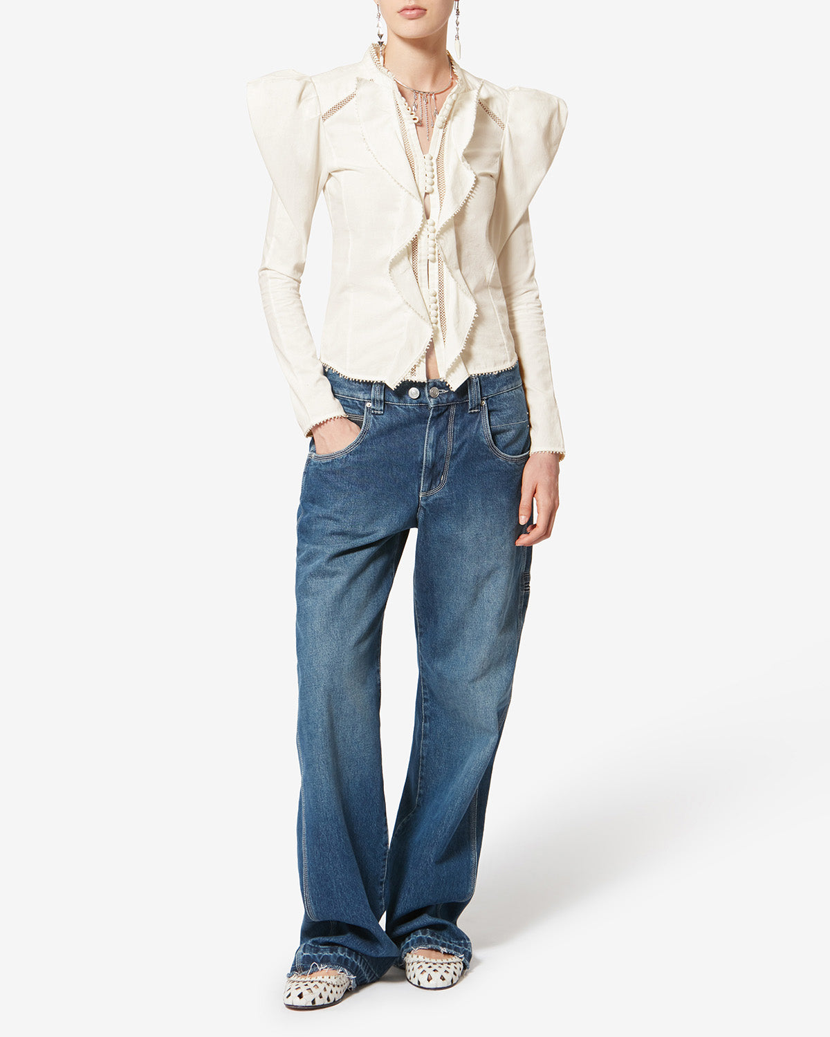 Calina 코튼 셔츠 - 하얀색 - Woman - 1