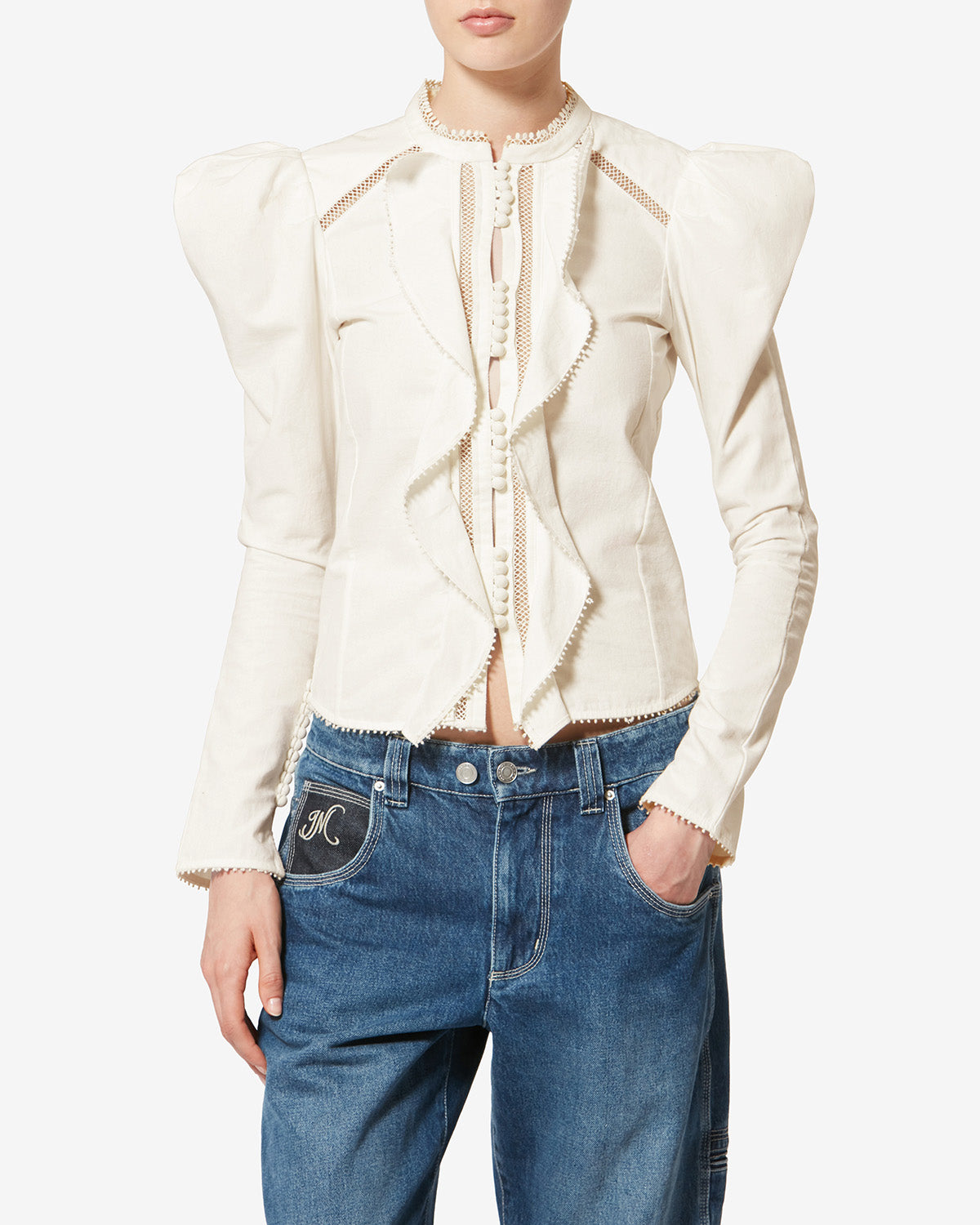 Calina 코튼 셔츠 - 하얀색 - Woman - 3