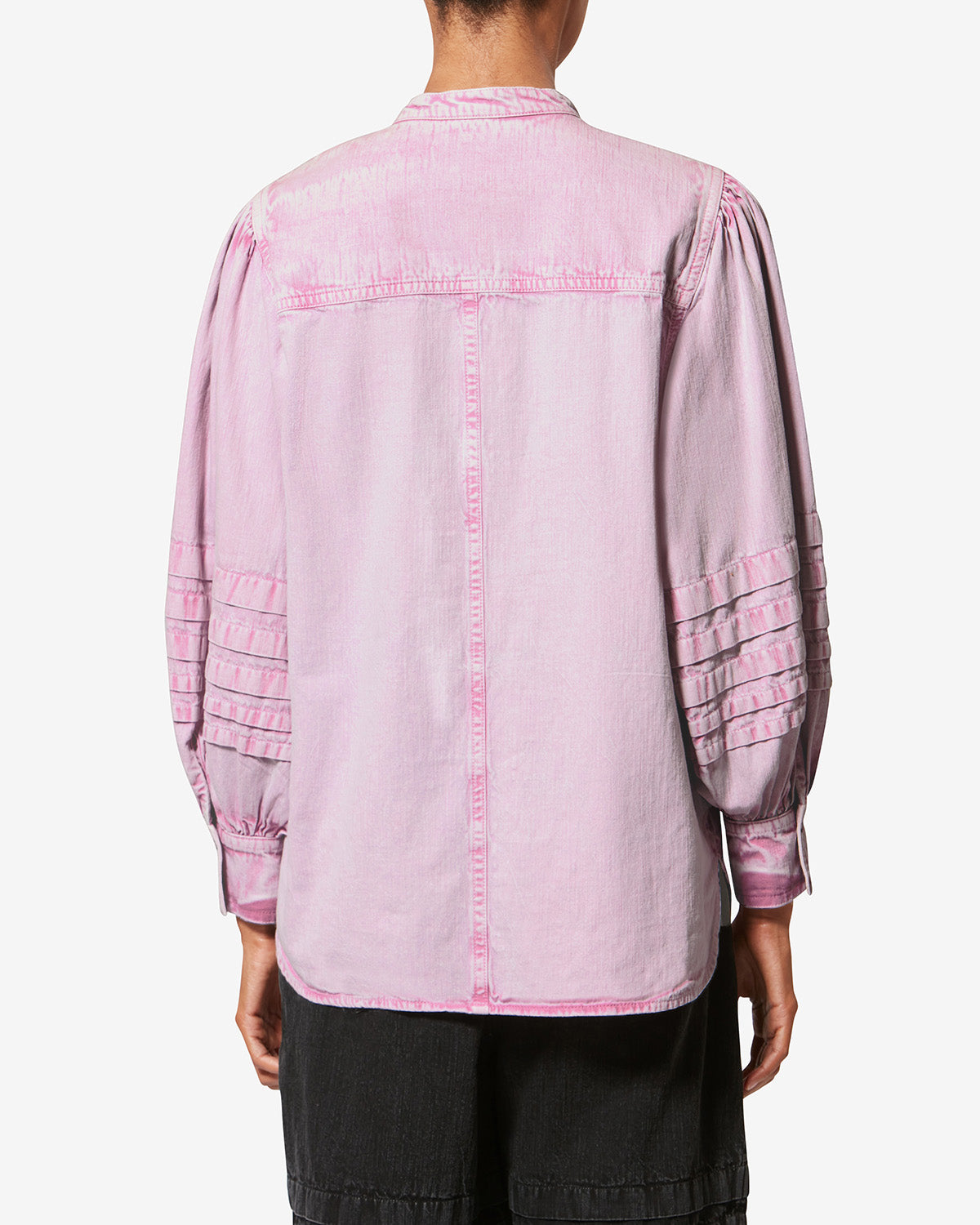 Mileda faded chambray shirt - Pink - Woman - 4