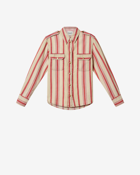 GELVA SHIRT Woman beige-red | ISABEL MARANT Official online store