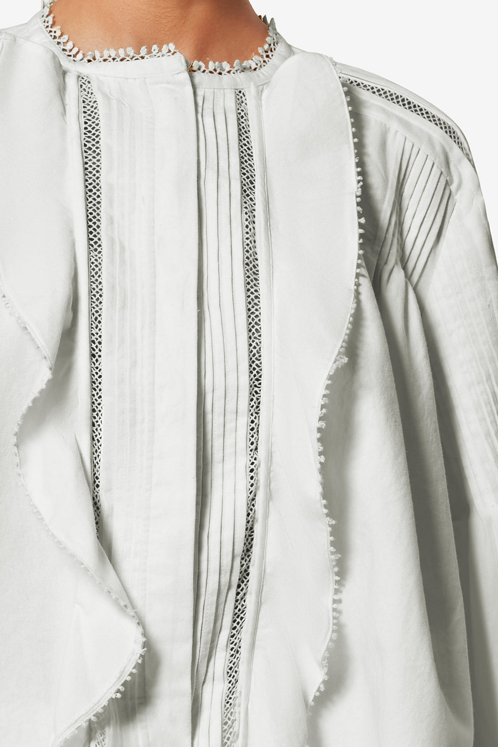 Blusa cubraly de algodón - Blanco - Woman - 3