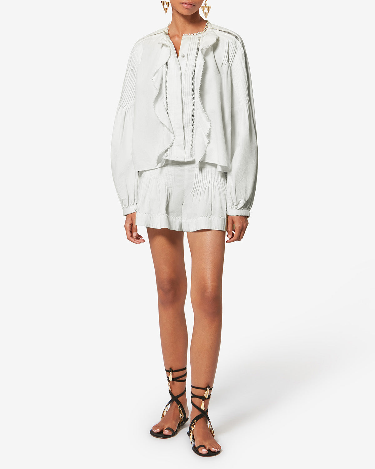 Cubraly cotton blouse - White - Woman - 1