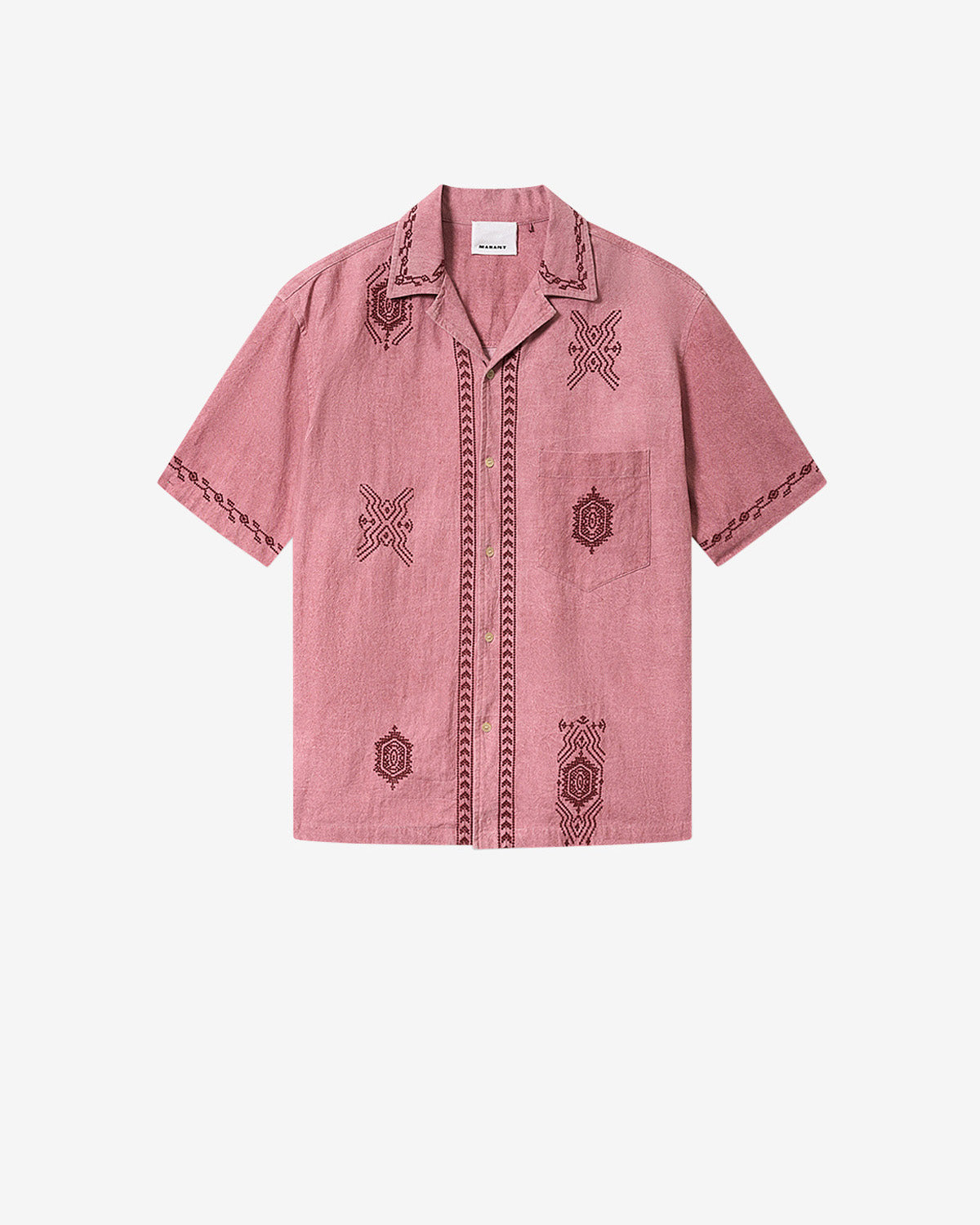 LEON T-SHIRT Man light pink-black | ISABEL MARANT Official online
