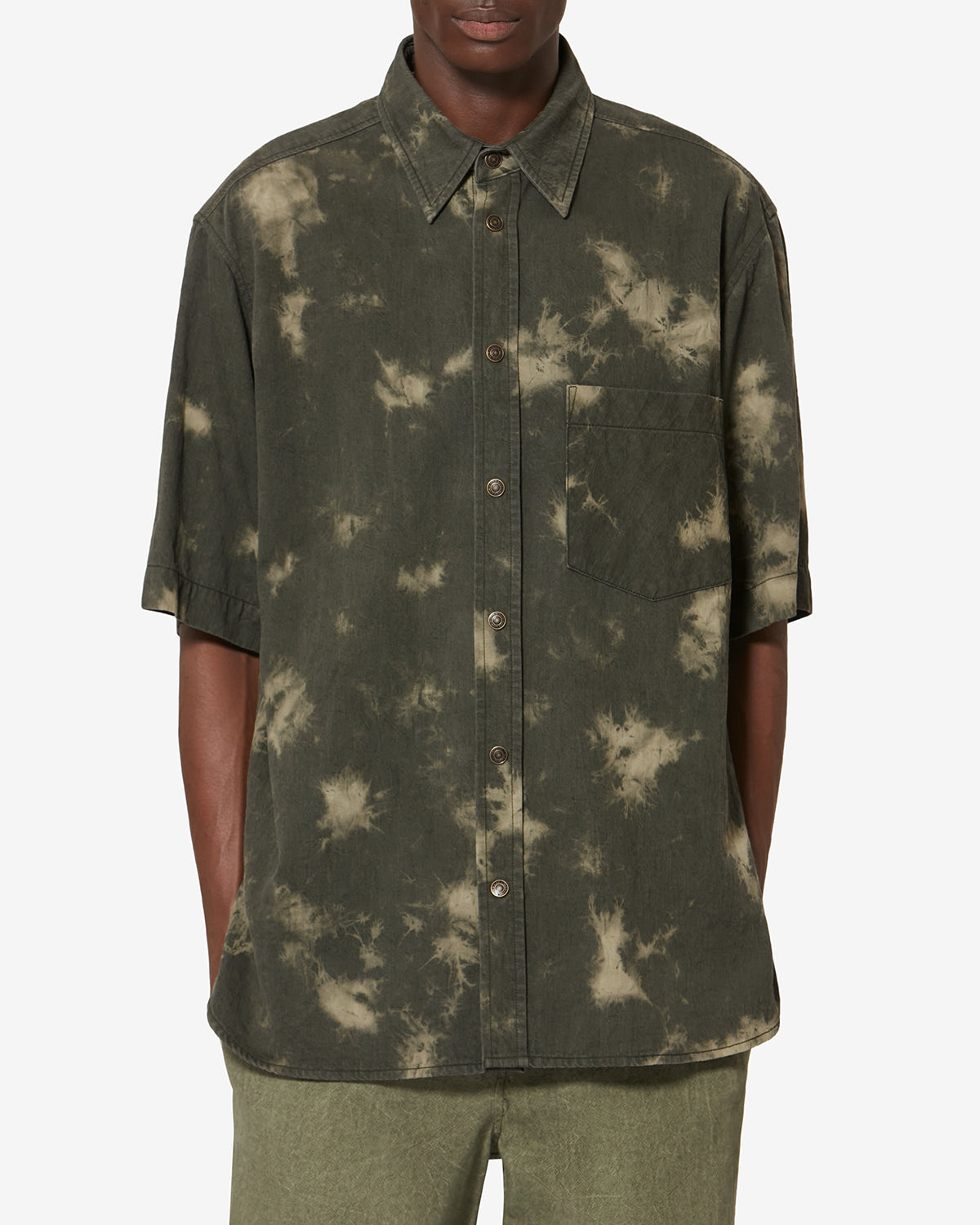 Gestepptes chambray-hemd tabilio - Light khaki - Man - 3