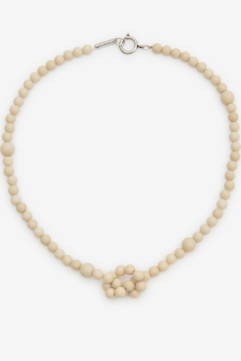 Collana con perle in pietra noah - Ecru-silver - Man - 1