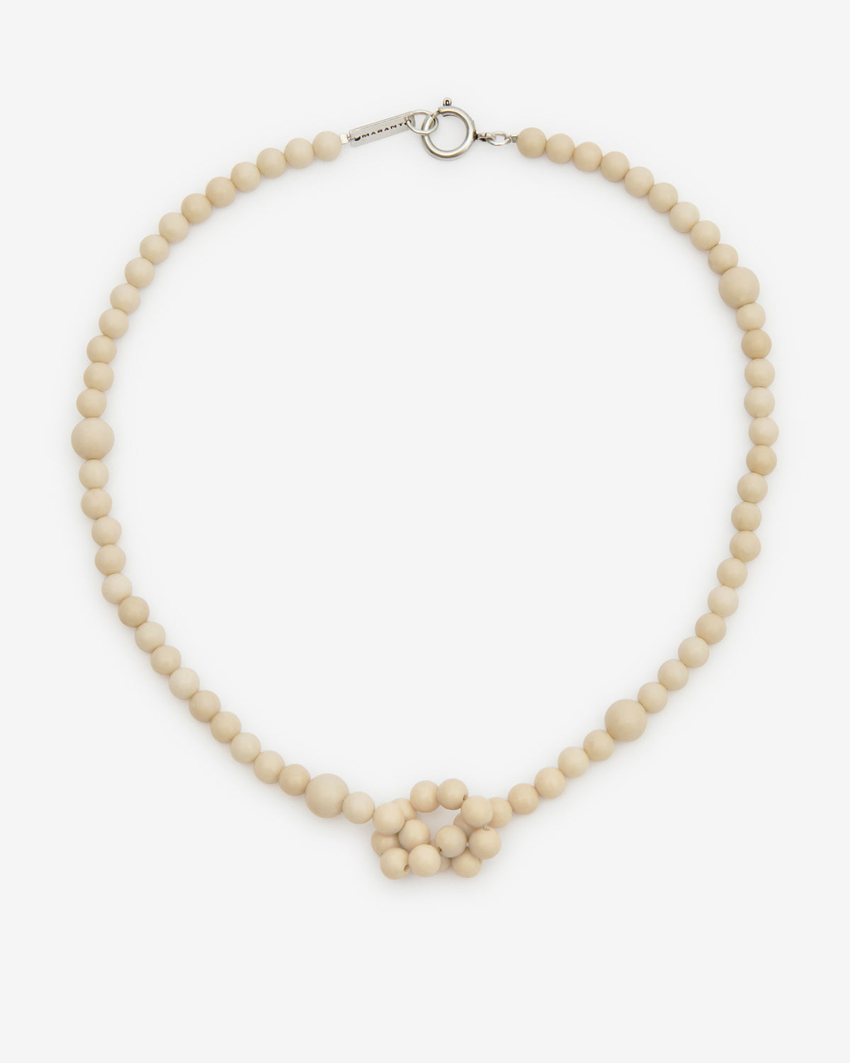 Noah ストーンビーズネックレス - Ecru-silver - Man - 1