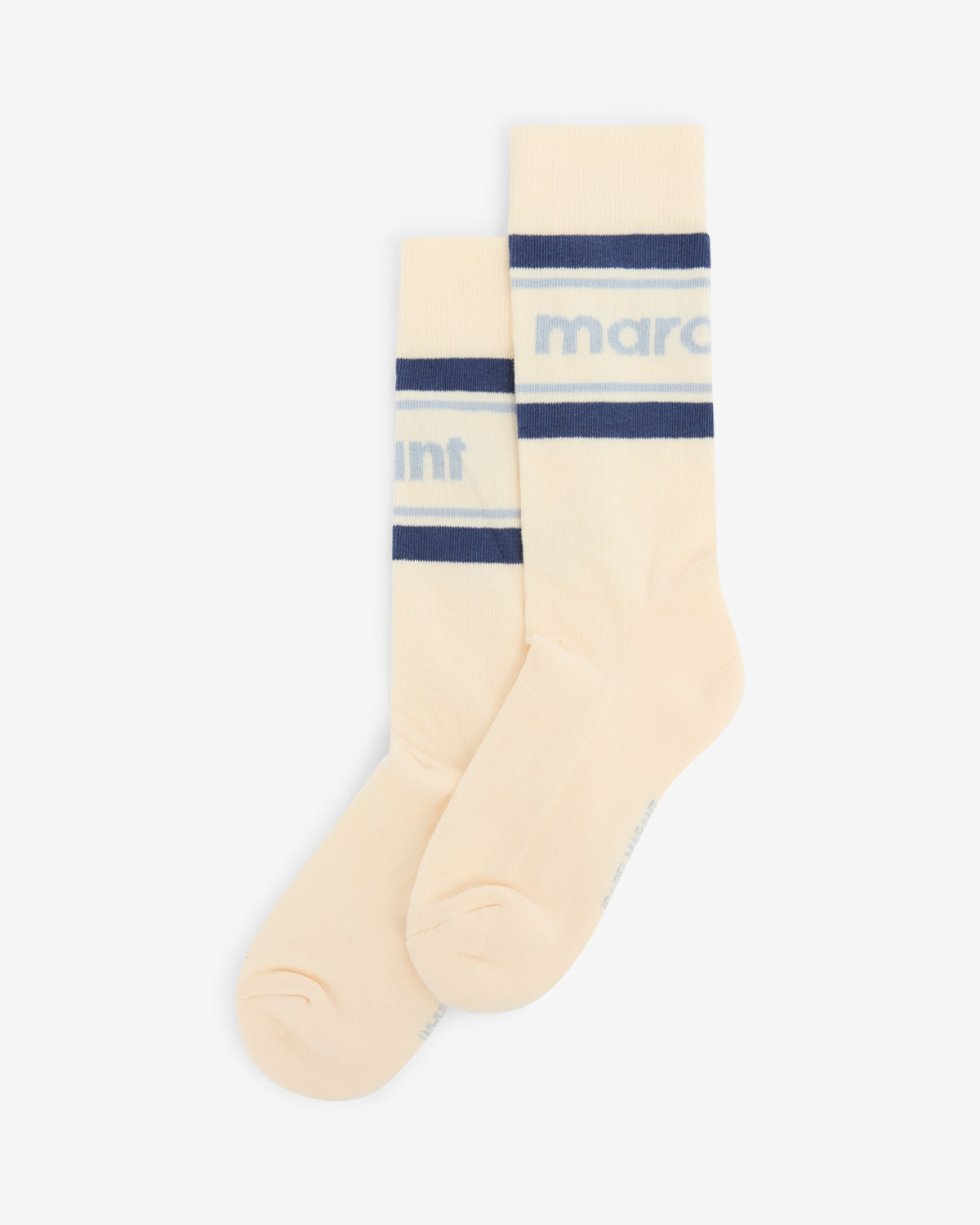 Sportliche halbhohe socken mit streifen donna - Ecru and blue - Man - 1