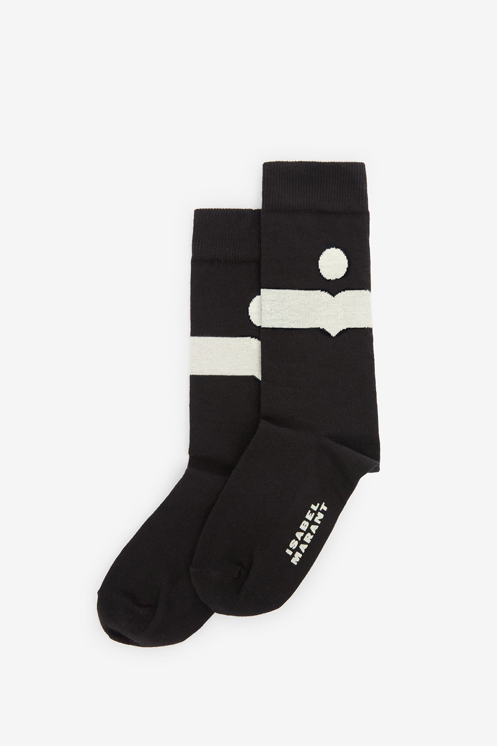 Nesson mid-calf logo socks - Black - Man - 1