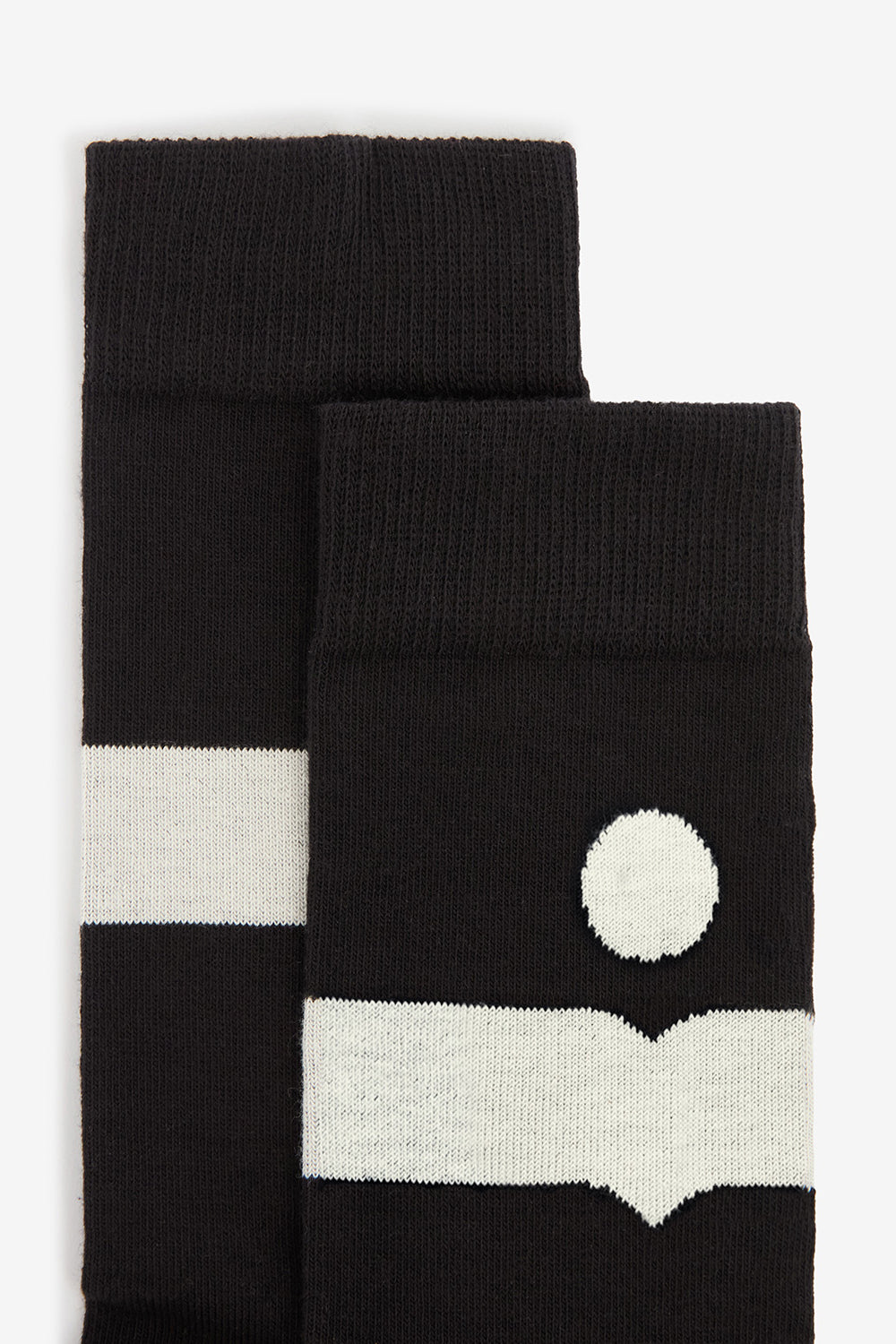 Nesson mid-calf logo socks - Black - Man - 2