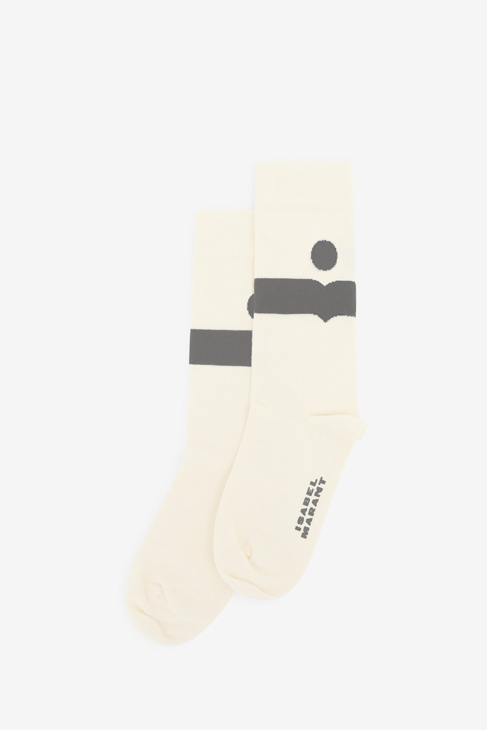 Nesson mid-calf logo socks - Ecru - Man - 1