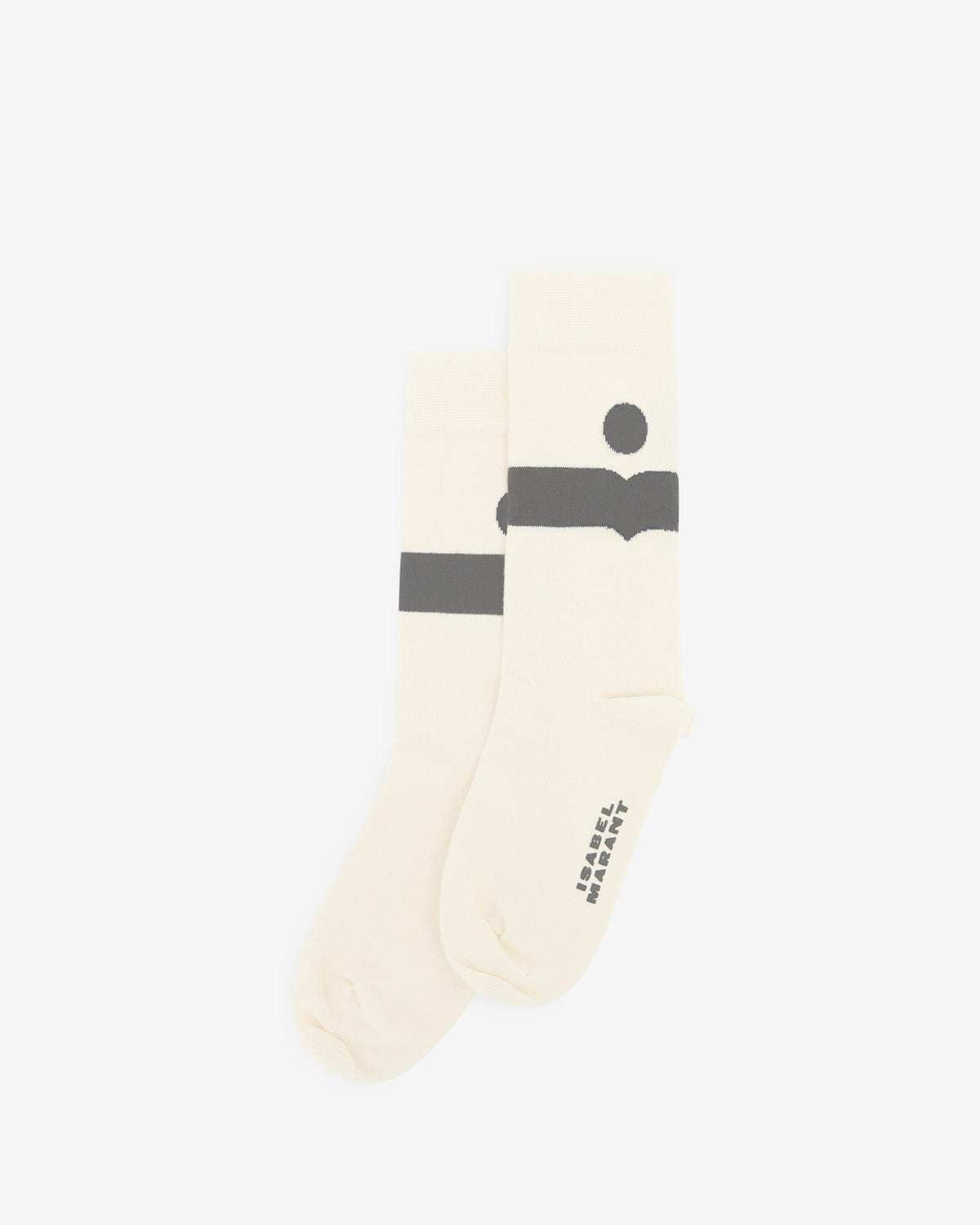 Nesson mid-calf logo socks - Ecru - Man - 1